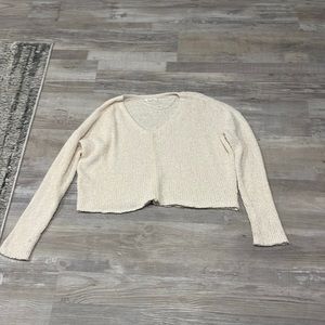 PacSun cream knitted crop top.